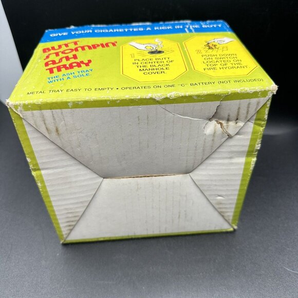 Vintage Poynter Cigarette Butt Stompin Ashtray Display w/ Boot 1977 see VIDEO - Picture 6 of 16